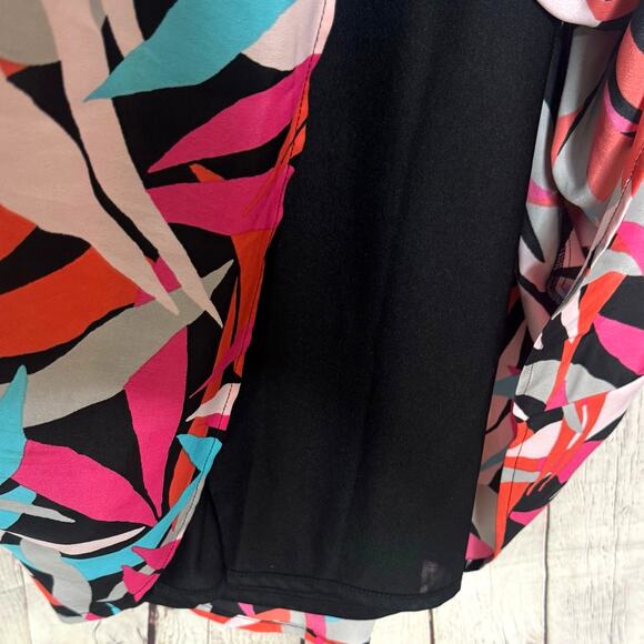 Nine West Wms 16 Sleeveless Black Geometric Abstract Print Flowy Maxi Dress - Picture 9 of 12